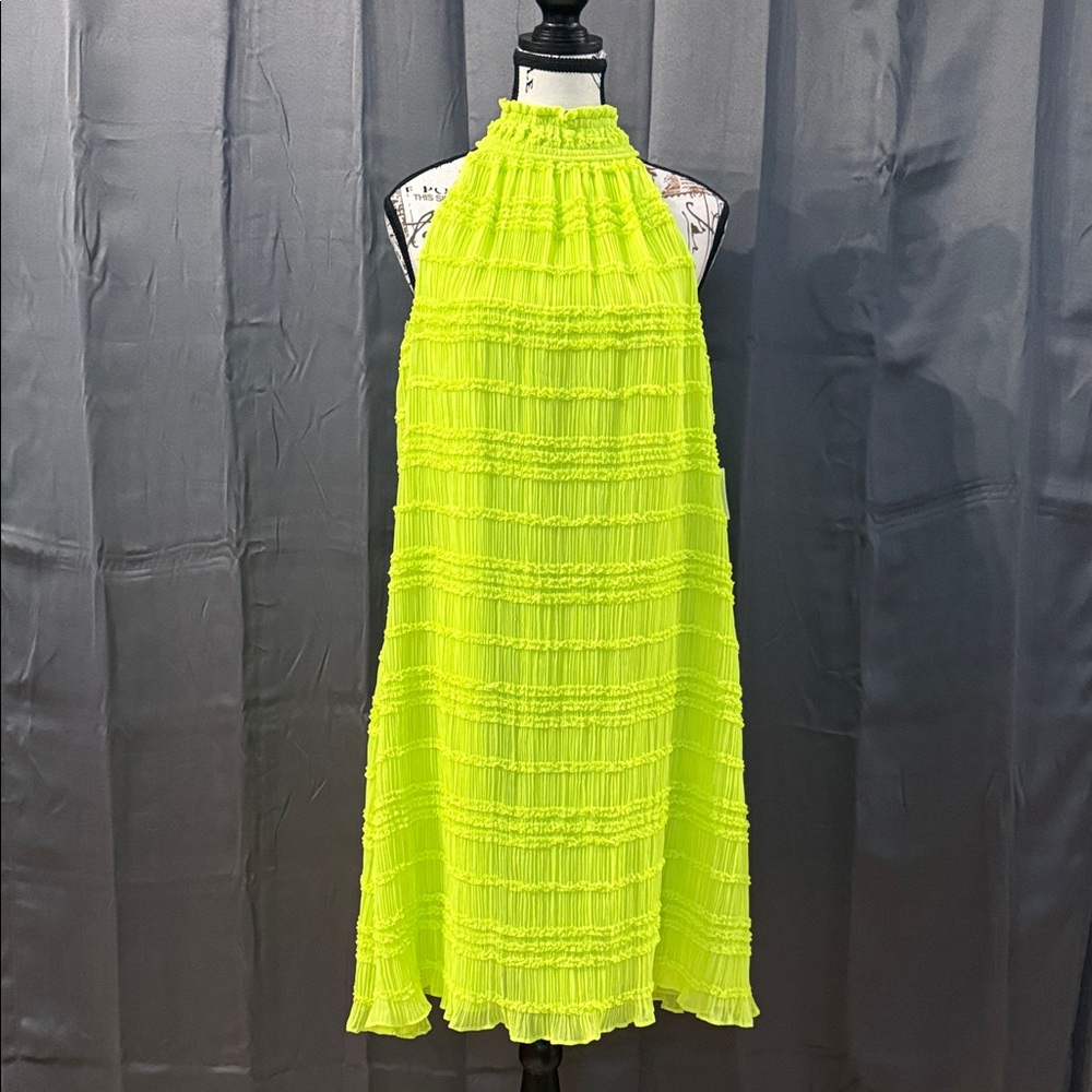 KENZIE WOMENS HALTER DRESS-Citron